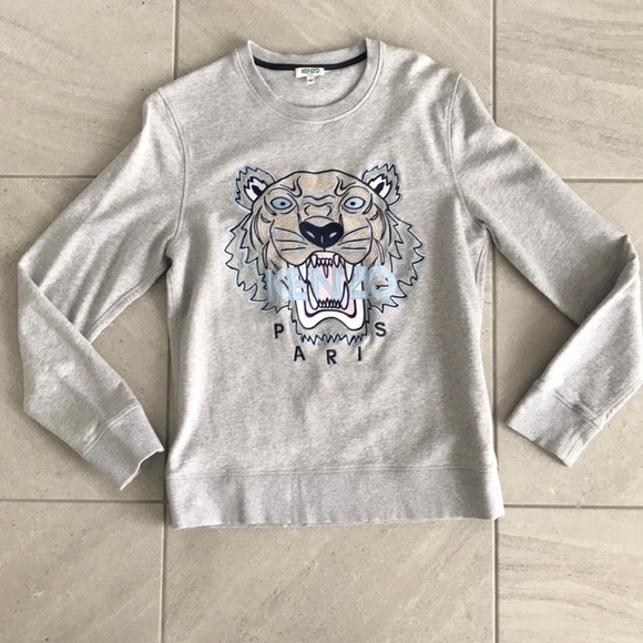 Kenzo Sweater Grey Light Blue - Picture 1 of 4
